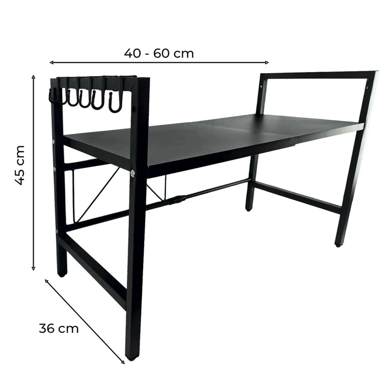ESTANTE EXTENSIBLE DE ACERO REFORZADO PARA MICROONDAS Y COCINA - 2