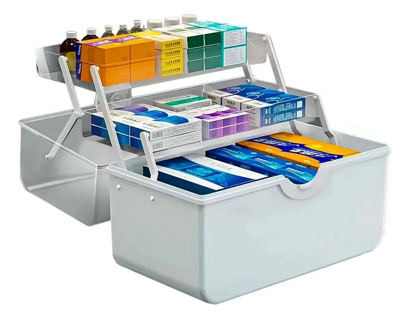 CAJA ORGANIZADORA PLASTICA MULTIUSO CON COMPARTIMIENTOS PORTATIL - 1