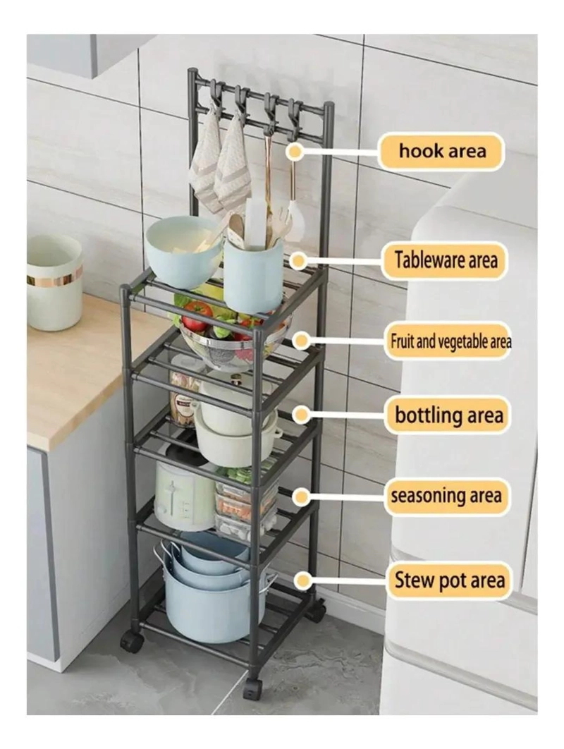 ESTANTE ORGANIZADOR DE 5 NIVELES PARA COCINA Y HOGAR - 4