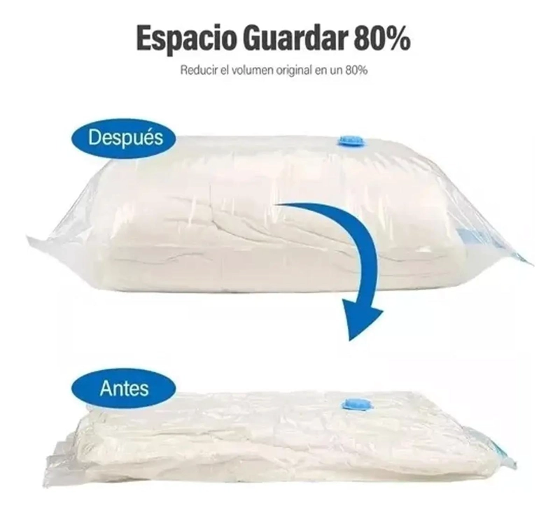 SET DE 12 BOLSAS ORGANIZADORAS AL VACIO CON BOMBA MANUAL PARA AHORRO DE ESPACIO - 3