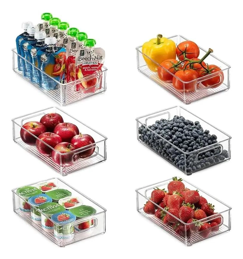 SET DE 6 ORGANIZADORES PARA REFRIGERADOR Y DESPENSA EN COLORES VARIADOS - 1