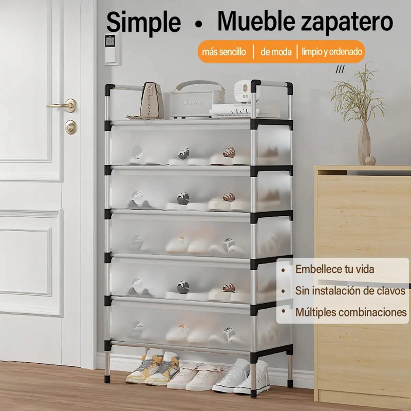 ZAPATERA MODERNA DE 6 NIVELES CON DISEÑO ARMABLE Y FUNCIONAL - 2