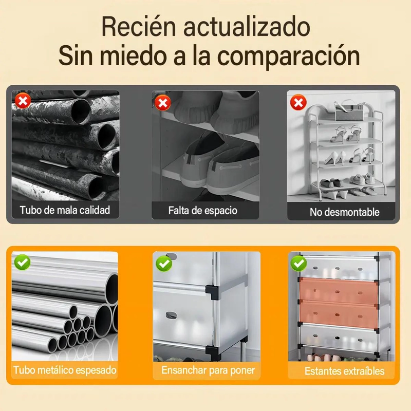 ZAPATERA MODERNA DE 6 NIVELES CON DISEÑO ARMABLE Y FUNCIONAL - 3