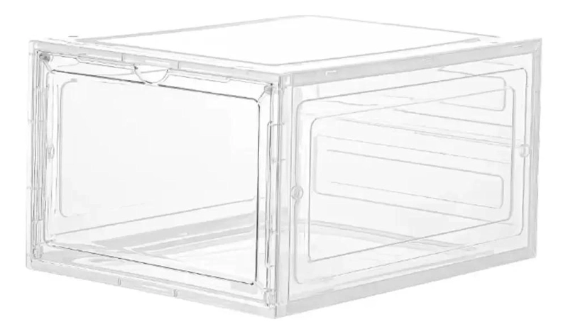 CAJA ORGANIZADORA APILABLE TRANSPARENTE PARA ZAPATOS Y MAQUILLAJE - 5