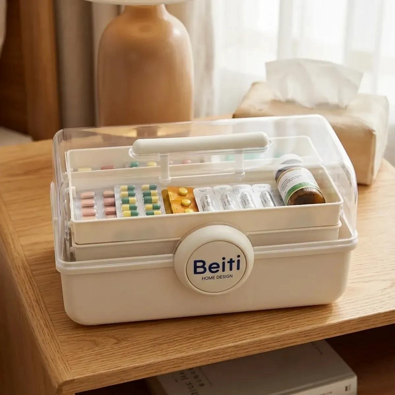 CAJA ORGANIZADORA PLASTICA MULTIUSO CON COMPARTIMIENTOS PARA ALMACENAMIENTO - 1