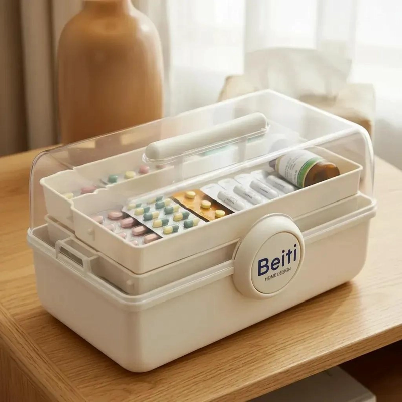 CAJA ORGANIZADORA PLASTICA MULTIUSO CON COMPARTIMIENTOS PARA ALMACENAMIENTO - 5