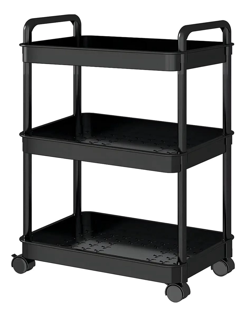 CARRITO DE ALMACENAMIENTO DE 3 NIVELES CON ASA PARA COCINA Y BAÑO - 4