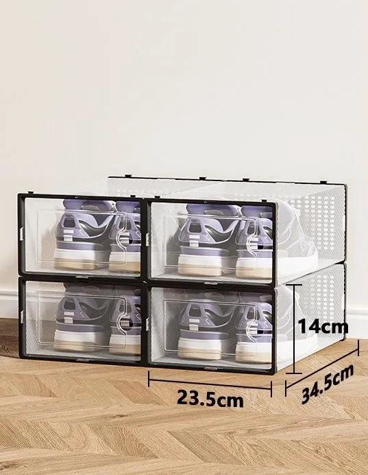 SET DE 4 CAJAS ORGANIZADORAS APILABLES PARA ZAPATOS - 2