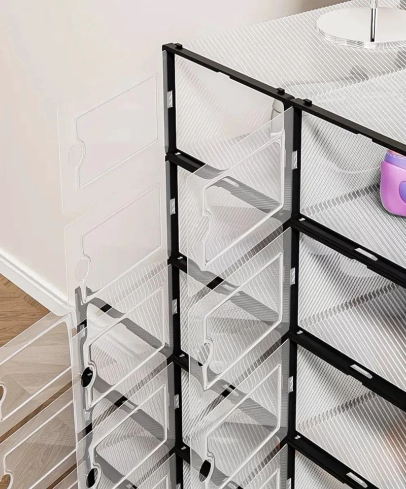 SET DE 4 CAJAS ORGANIZADORAS APILABLES PARA ZAPATOS - 5