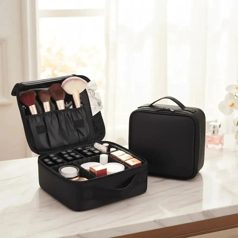 ORGANIZADOR DE MAQUILLAJE CON MULTIPLES COMPARTIMENTOS PARA ALMACENAMIENTO - 1