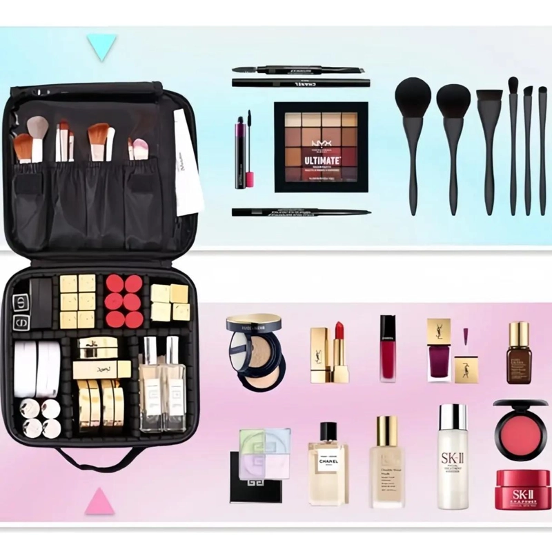 ORGANIZADOR DE MAQUILLAJE CON MULTIPLES COMPARTIMENTOS PARA ALMACENAMIENTO - 4