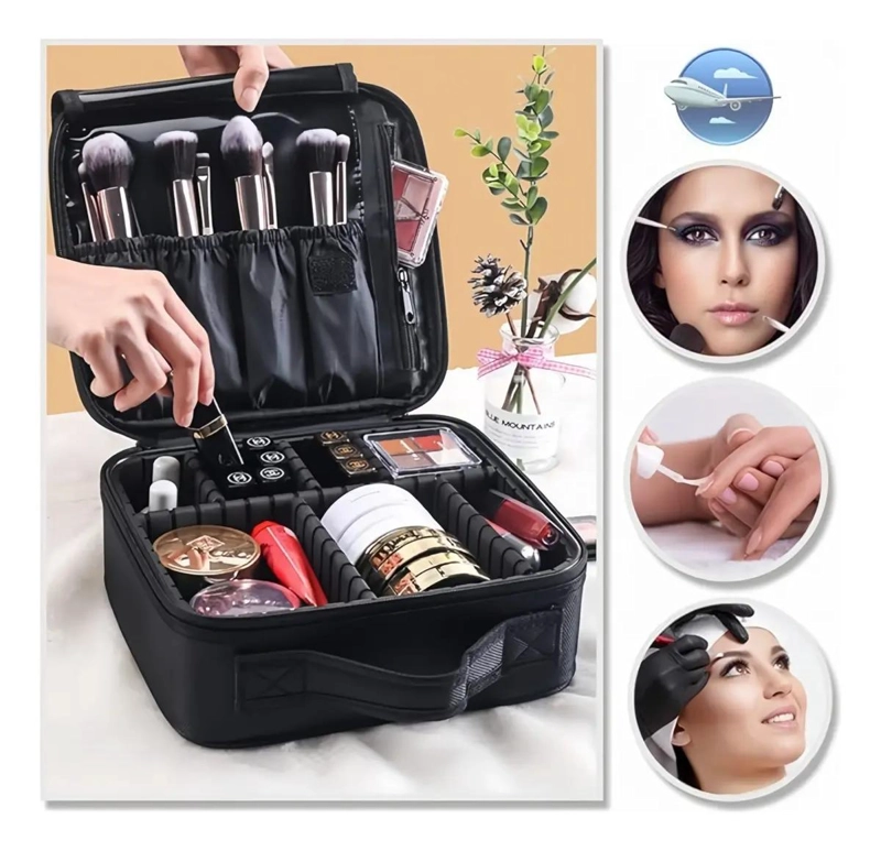 ORGANIZADOR DE MAQUILLAJE CON MULTIPLES COMPARTIMENTOS PARA ALMACENAMIENTO - 5