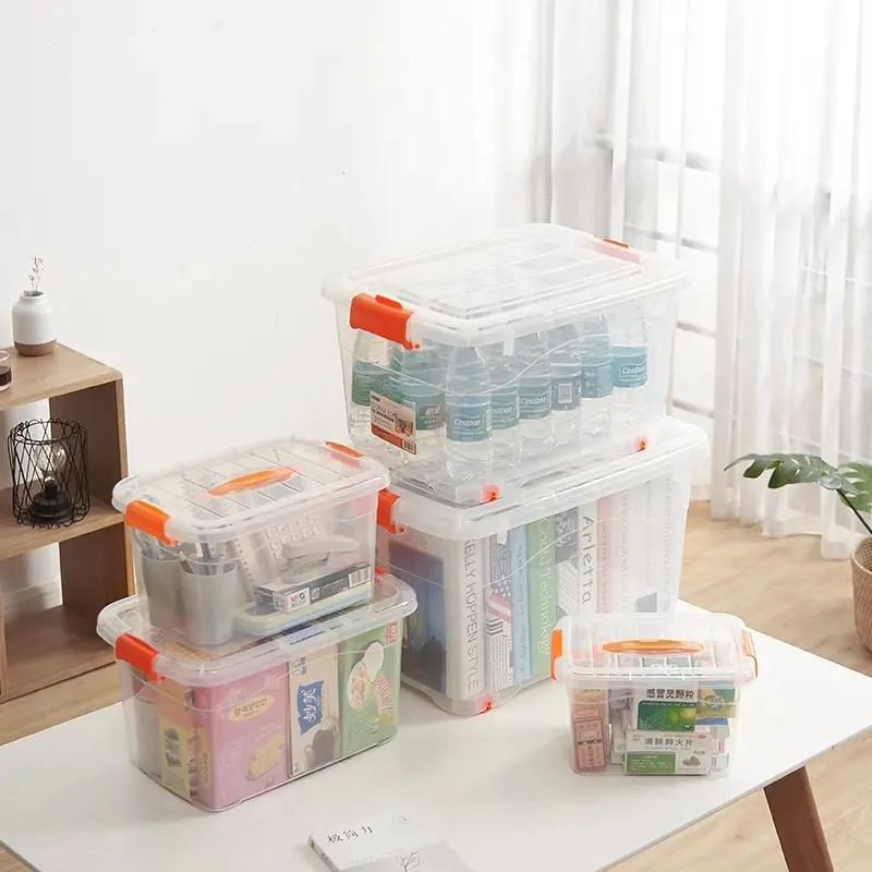 CAJA ORGANIZADORA TRANSPARENTE CON TAPA DE 15 LITROS MULTIUSO - 3