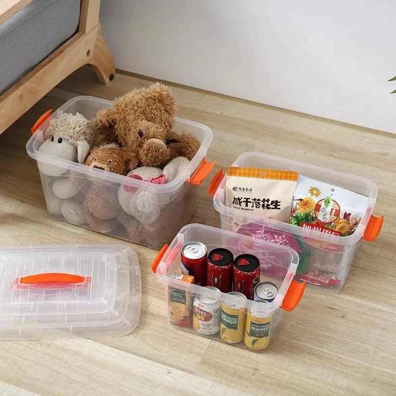 CAJA ORGANIZADORA TRANSPARENTE CON TAPA DE 15 LITROS MULTIUSO - 4