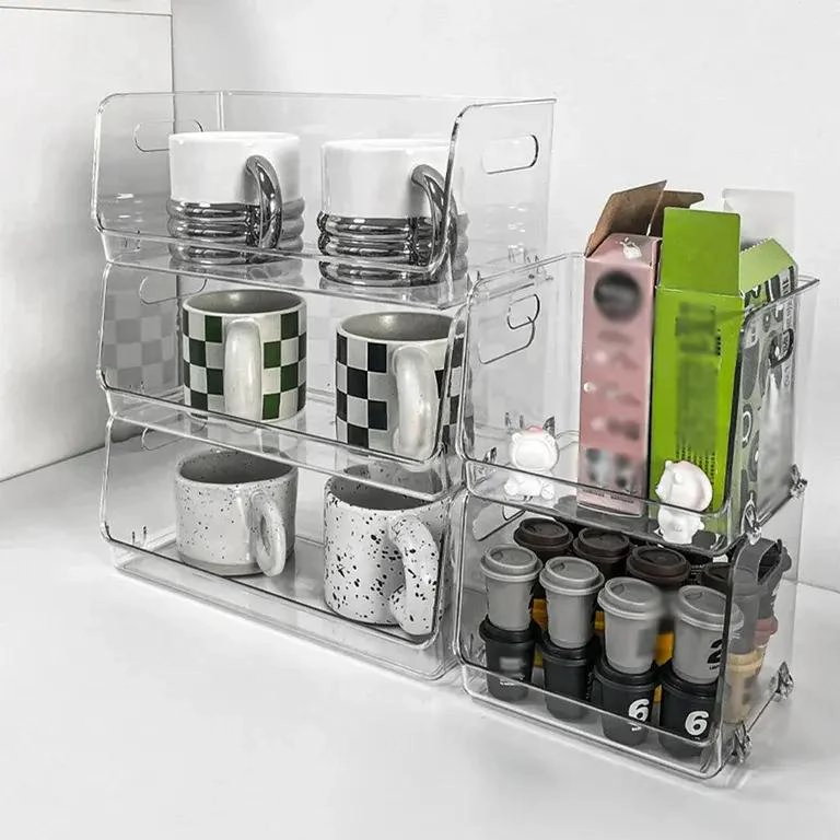SET DE 2 CAJAS ORGANIZADORAS APILABLES PARA ALMACENAMIENTO EFICIENTE - 4