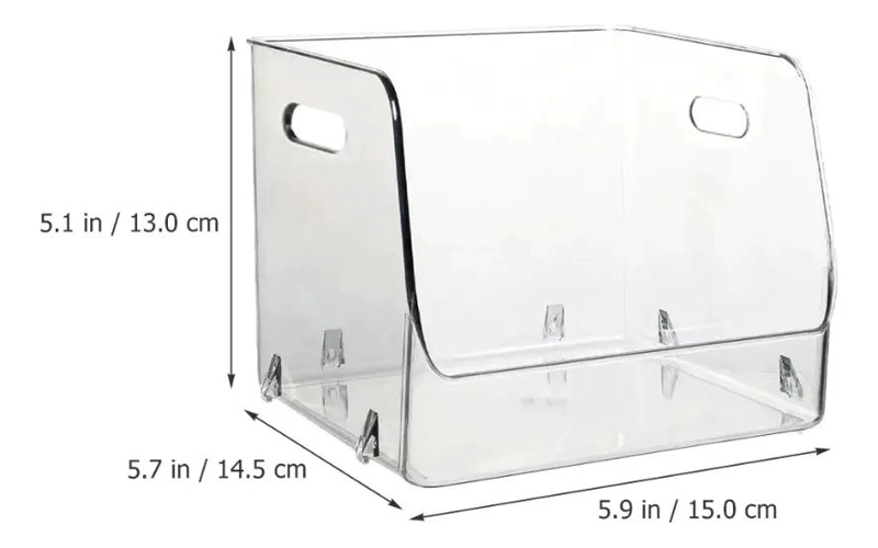 SET DE 2 CAJAS ORGANIZADORAS APILABLES PARA ALMACENAMIENTO EFICIENTE - 5