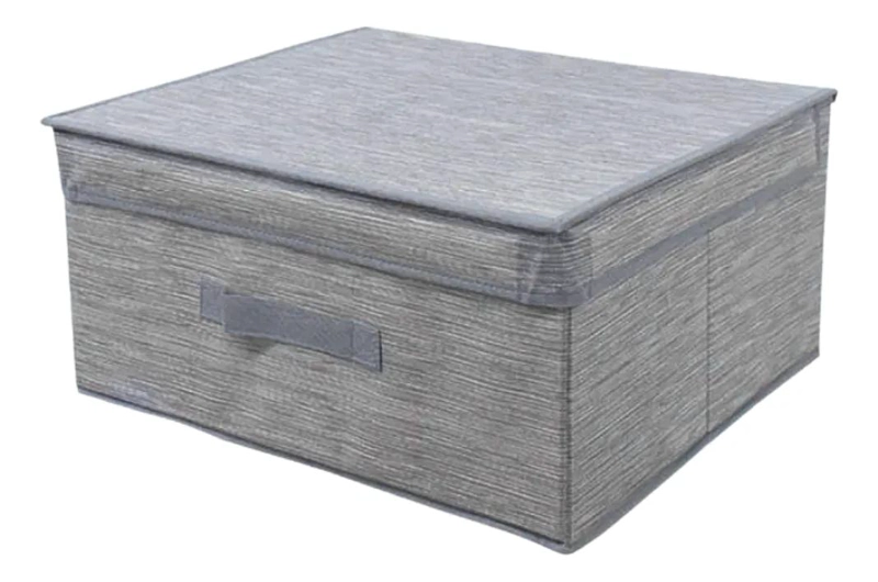 CAJA ORGANIZADORA DE TELA CON TAPA PARA ROPA 30X28X15 CM - 1