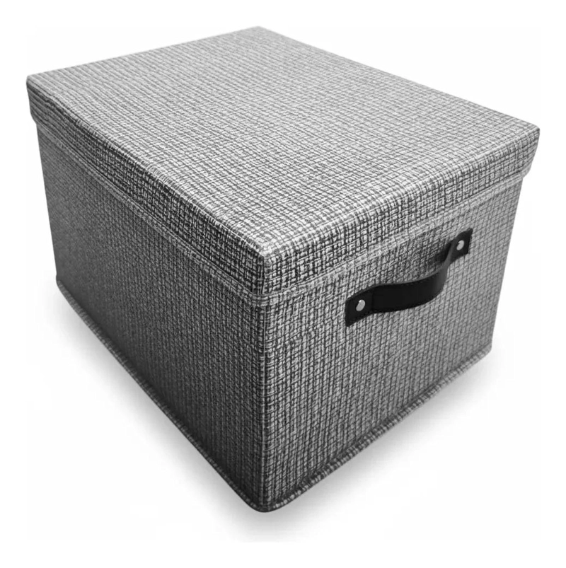 CAJA ORGANIZADORA PLEGABLE DE TELA TNT CON TAPA 45X34X24 CM - 1