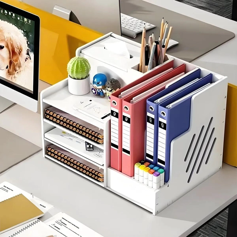 CAJA ORGANIZADORA MULTIFUNCIONAL PARA OFICINA CON MEDIDAS 29X22.4X28 CM - 4