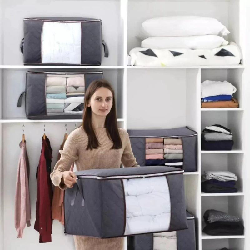 SET DE 2 BOLSAS ORGANIZADORAS GRANDES PARA ALMACENAMIENTO DE ROPA - 2