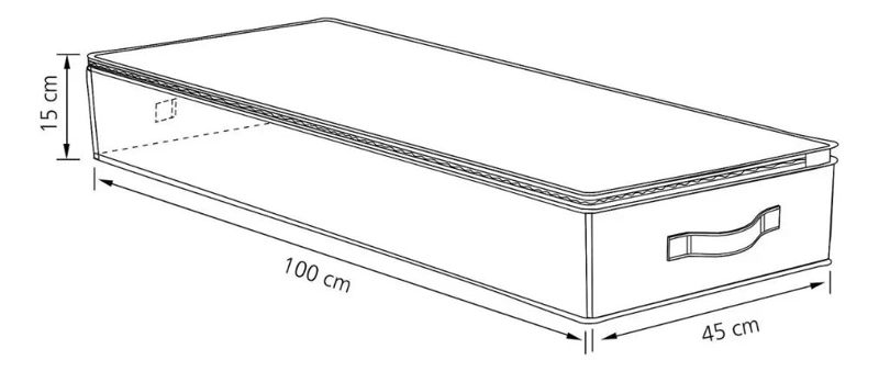 ORGANIZADOR DE TELA PARA BAJO CAMA 100 CM CON COMPARTIMENTOS - 2