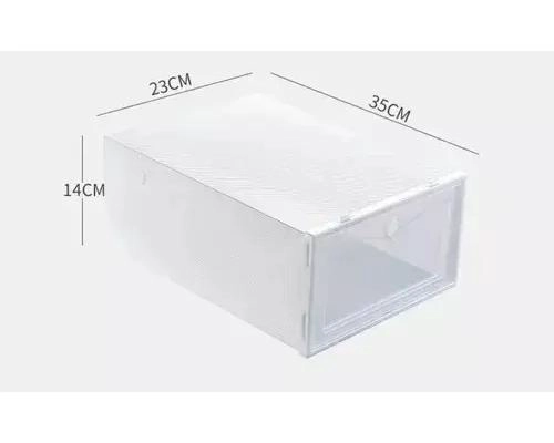 SET DE 6 CAJAS ORGANIZADORAS TRANSPARENTES PARA ZAPATOS - 2