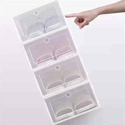 SET DE 6 CAJAS ORGANIZADORAS TRANSPARENTES PARA ZAPATOS - 4