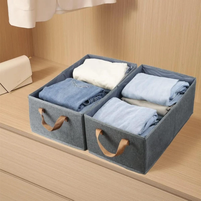 CAJA ORGANIZADORA PARA ROPA CON CAJON Y URNA, SET DE 2 UNIDADES - 1