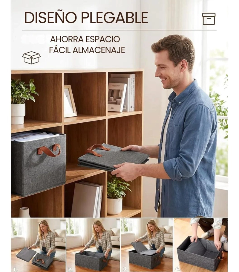 CAJA ORGANIZADORA PARA ROPA CON CAJON Y URNA, SET DE 2 UNIDADES - 3