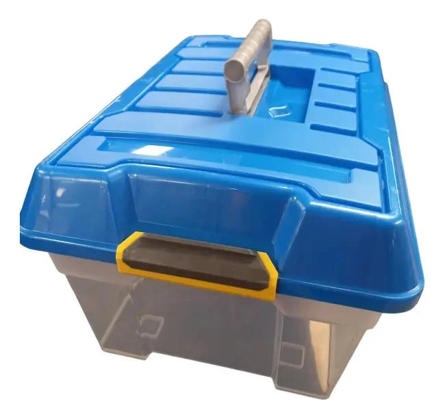 CAJA ORGANIZADORA PARA ALMACENAMIENTO CON TAPA Y MANILLA 18 LITROS - 2
