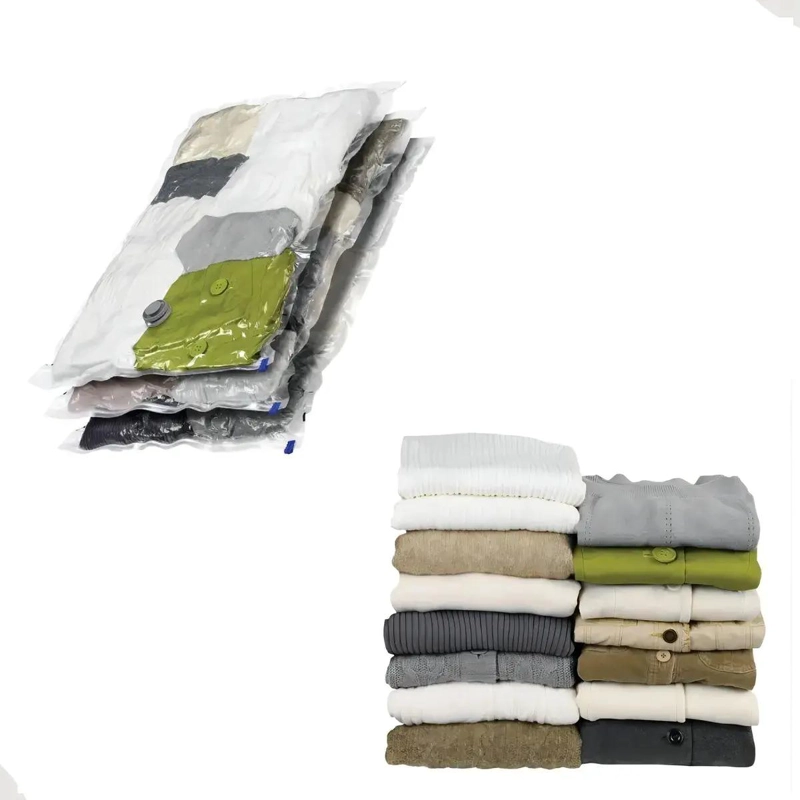 PACK DE 12 BOLSAS AL VACIO REUTILIZABLES 80X60 CM CON BOMBA MANUAL - 3