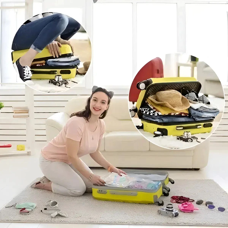 PACK DE 12 BOLSAS AL VACIO REUTILIZABLES 80X60 CM CON BOMBA MANUAL - 4
