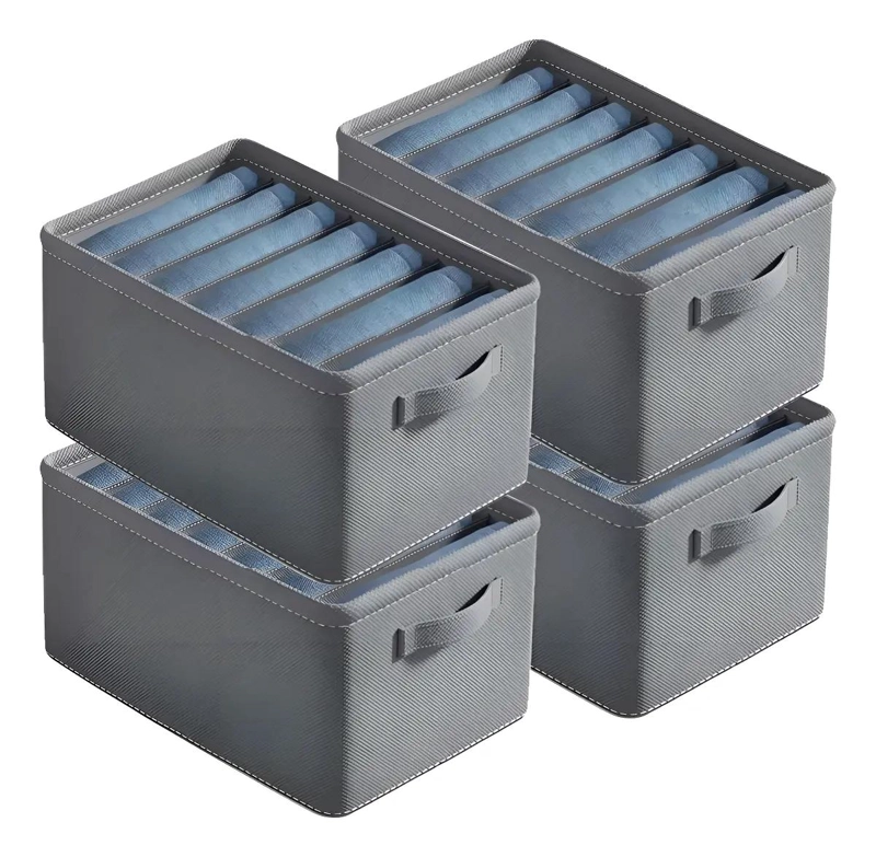 SET DE 4 CAJAS ORGANIZADORAS PARA ROPA GRUESA Y VAQUEROS - 1