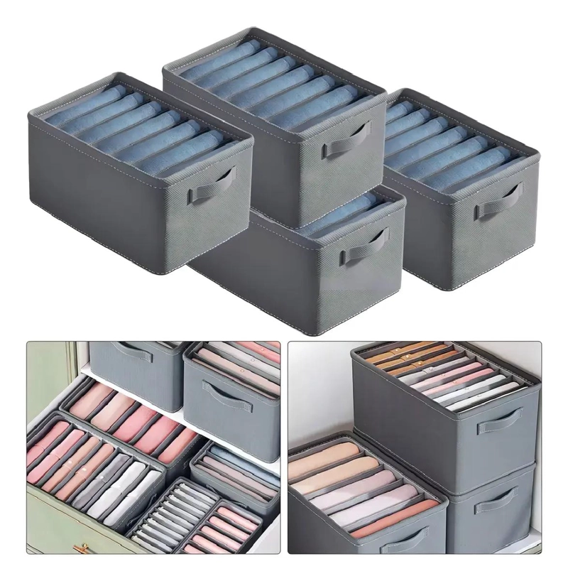 SET DE 4 CAJAS ORGANIZADORAS PARA ROPA GRUESA Y VAQUEROS - 2
