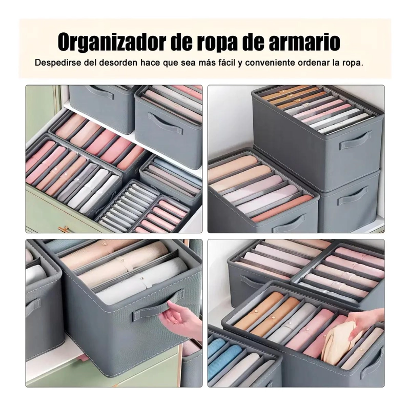 SET DE 4 CAJAS ORGANIZADORAS PARA ROPA GRUESA Y VAQUEROS - 4