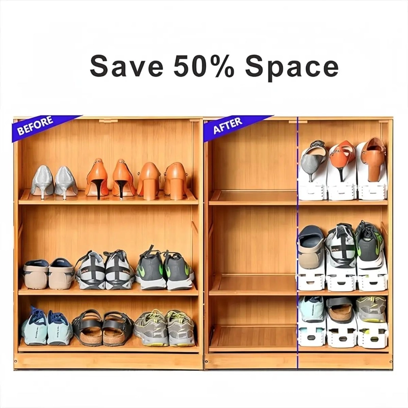 ORGANIZADOR PARA ZAPATOS CON SOPORTE ALZADOR PARA 10 PARES - 4