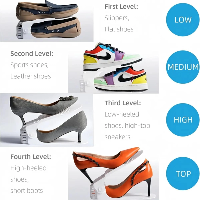 ORGANIZADOR PARA ZAPATOS CON SOPORTE ALZADOR PARA 10 PARES - 5