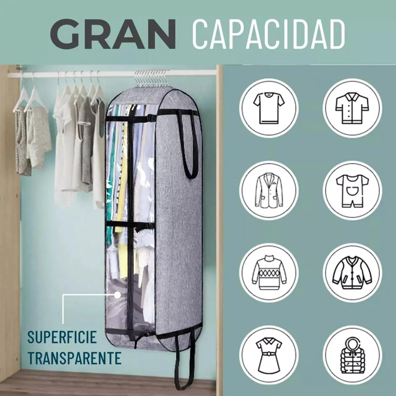 BOLSA ORGANIZADORA PARA ALMACENAMIENTO Y VIAJE DE ROPA Y TRAJES - 4