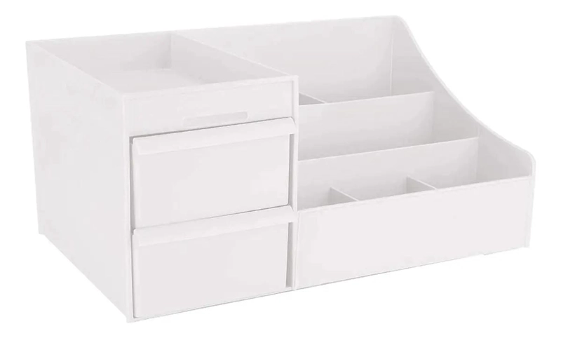 ORGANIZADOR ACRILICO TRANSPARENTE CON ESTANTES PARA ESCRITORIO Y OFICINA - 4