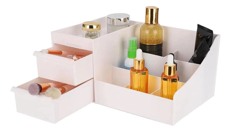 ORGANIZADOR ACRILICO TRANSPARENTE CON ESTANTES PARA ESCRITORIO Y OFICINA - 5