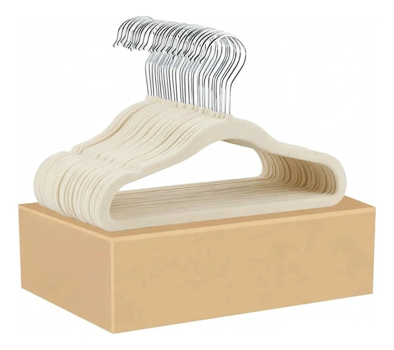 SET DE 30 PERCHAS INFANTILES DE TERCIOPELO ANTIDESLIZANTE - 1