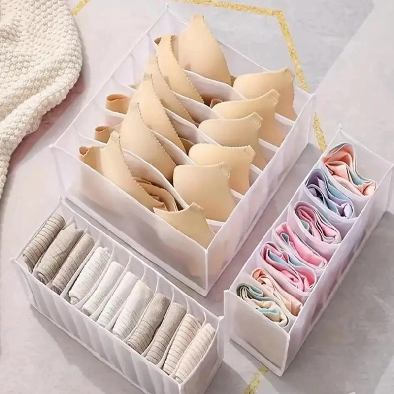 SET DE 3 CAJAS ORGANIZADORAS PARA ROPA INTERIOR Y ACCESORIOS - 4