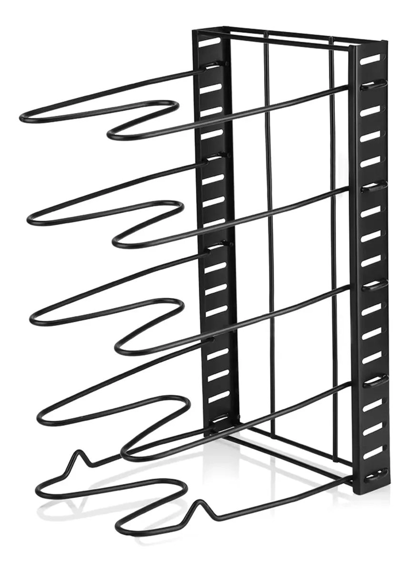ORGANIZADOR METALICO AJUSTABLE PARA OLLAS Y TAPAS EN COCINA - 3