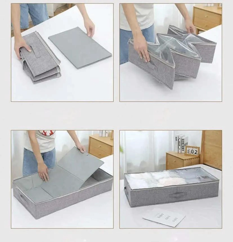 ORGANIZADOR PARA ROPA Y CALZADO BAJO CAMA CON CAPACIDAD AMPLIA - 2