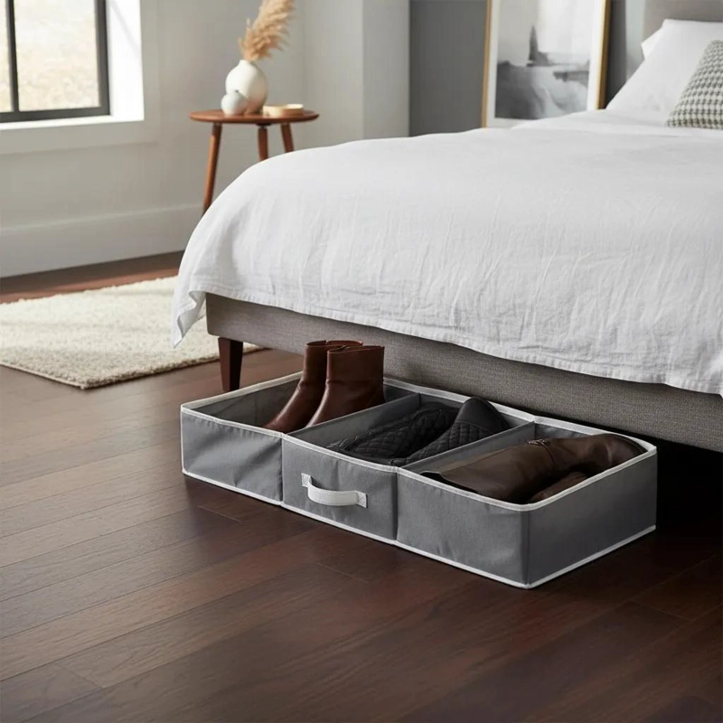 ORGANIZADOR PARA ROPA Y CALZADO BAJO CAMA CON CAPACIDAD AMPLIA - 4