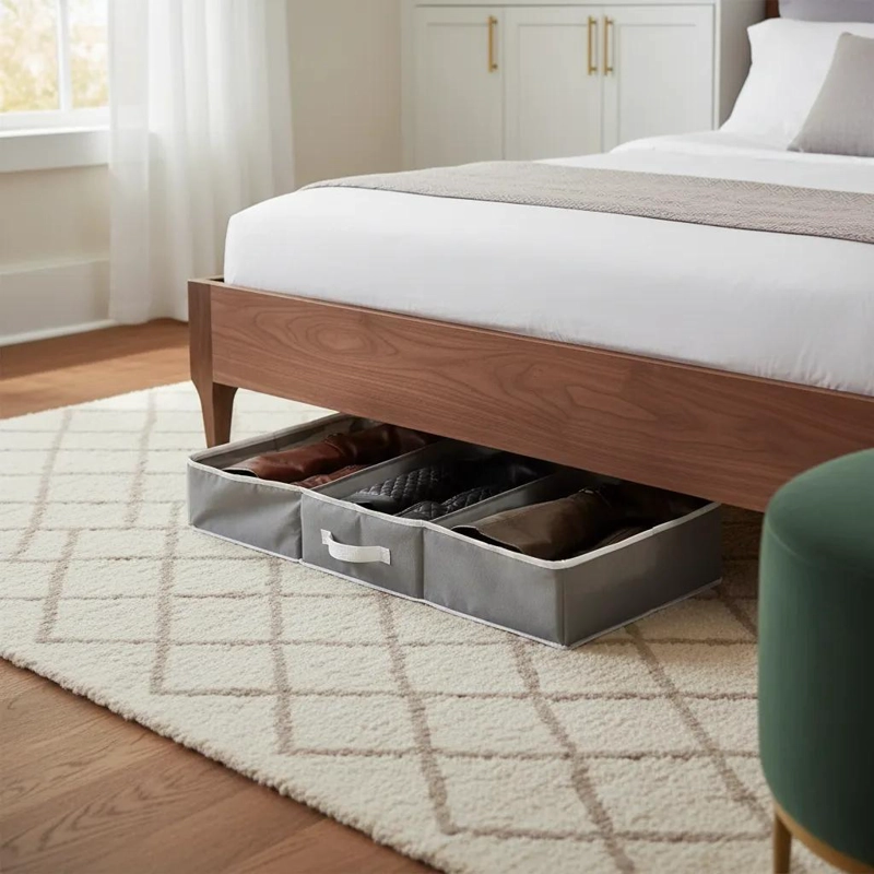 ORGANIZADOR PARA ROPA Y CALZADO BAJO CAMA CON CAPACIDAD AMPLIA - 5