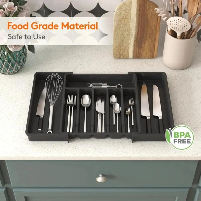 ORGANIZADOR AJUSTABLE PARA CUBIERTOS CON 8 COMPARTIMIENTOS EXPANDIBLES - 2