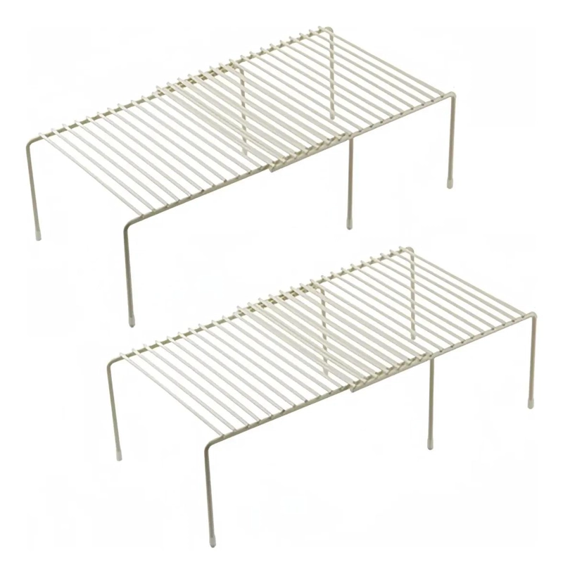 ORGANIZADOR DE COCINA REPISA EXTENDIBLE BLANCO JUEGO 2 PIEZAS - 1