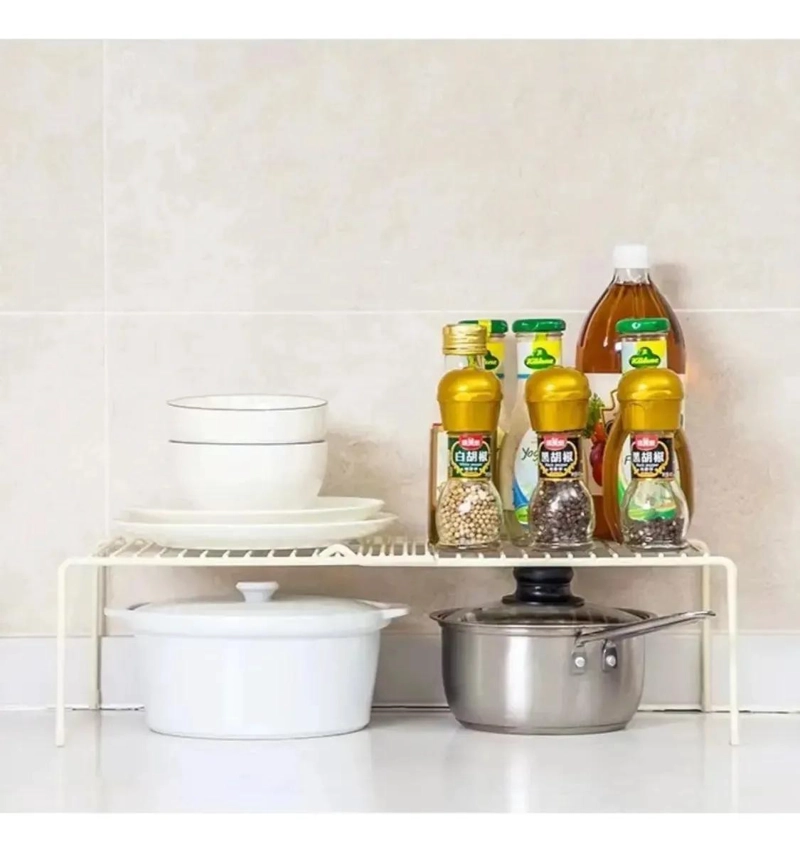 ORGANIZADOR DE COCINA REPISA EXTENDIBLE BLANCO JUEGO 2 PIEZAS - 4