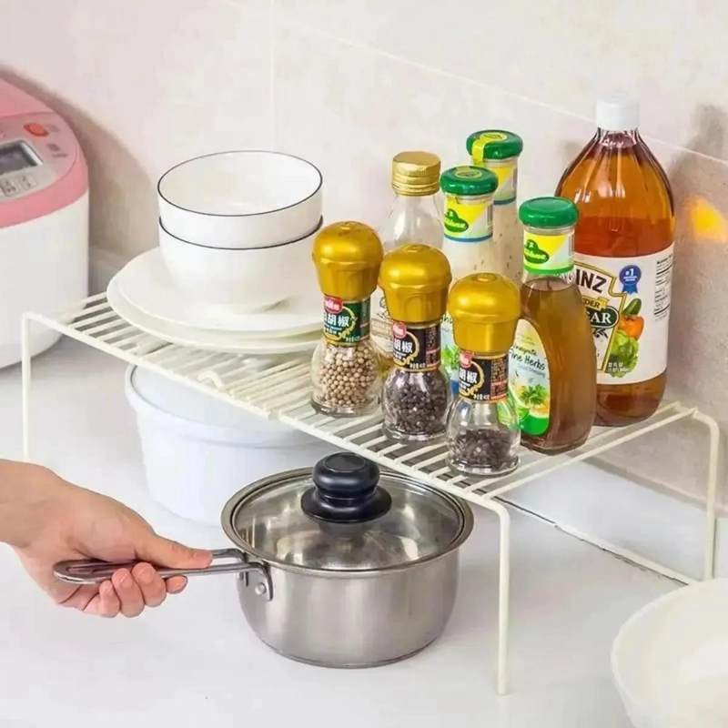 ORGANIZADOR DE COCINA REPISA EXTENDIBLE BLANCO JUEGO 2 PIEZAS - 5